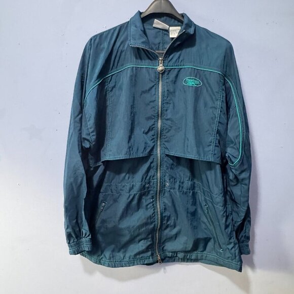 Reebok Blue/Green Windbreaker vintage 90's streetwear size small ladies - Picture 6 of 6